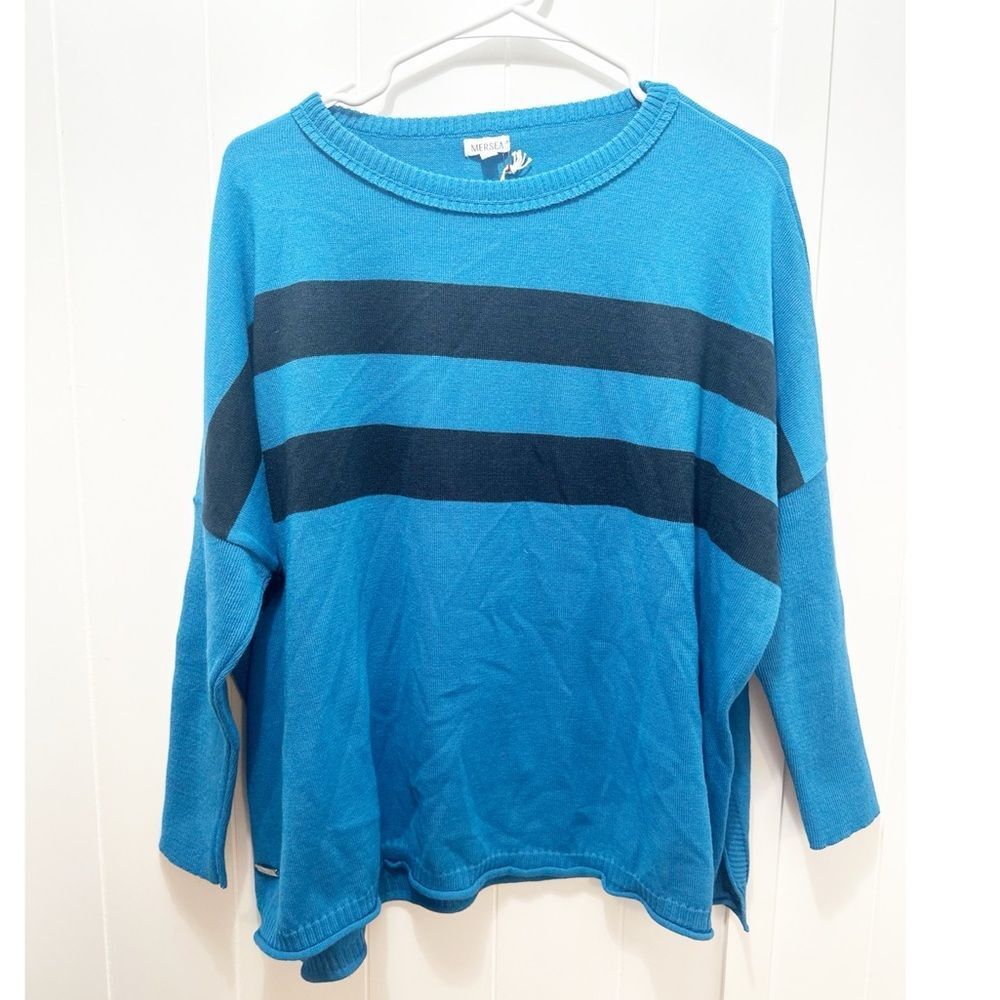 Mersea catalina traveler blue striped sweater